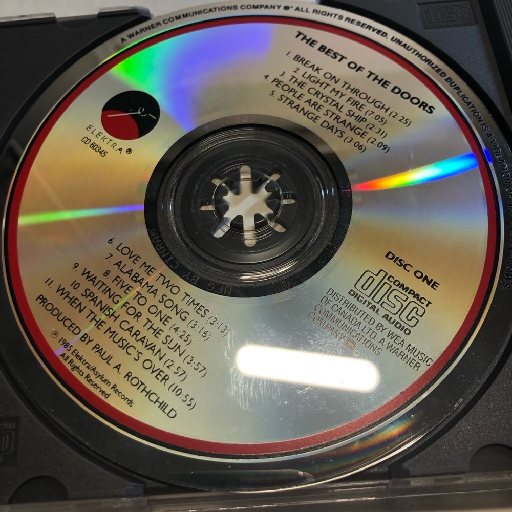 The Doors : Best of Doors Rock 2 Discs CD Classic Jim Morrison 1985 Music - Picture 6 of 10